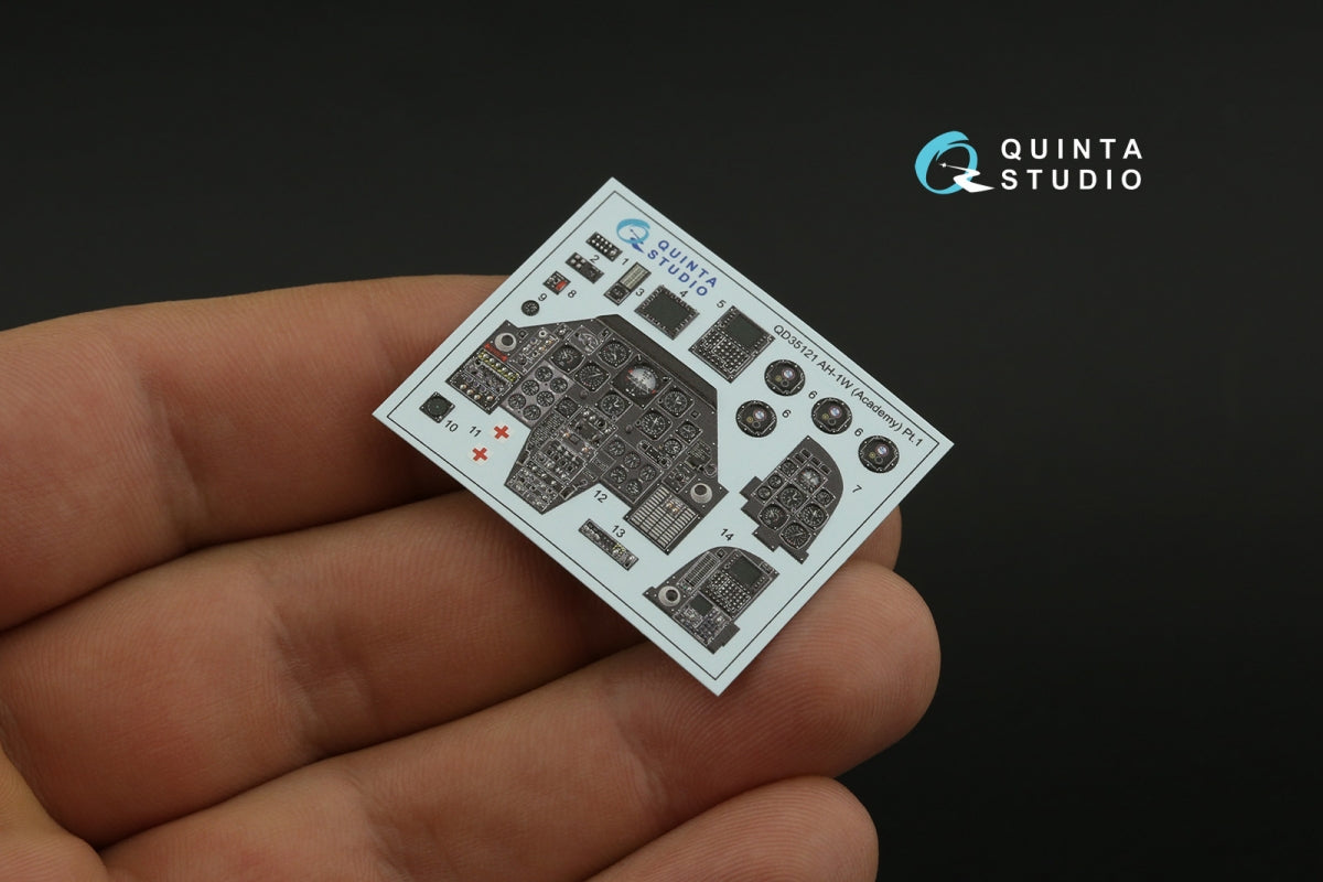 Quinta Studio QD+35121 AH-1W 3D-Printed colored Interior on decal paper (Academy) (with 3D-printed resin parts) 1/35 – image 6
