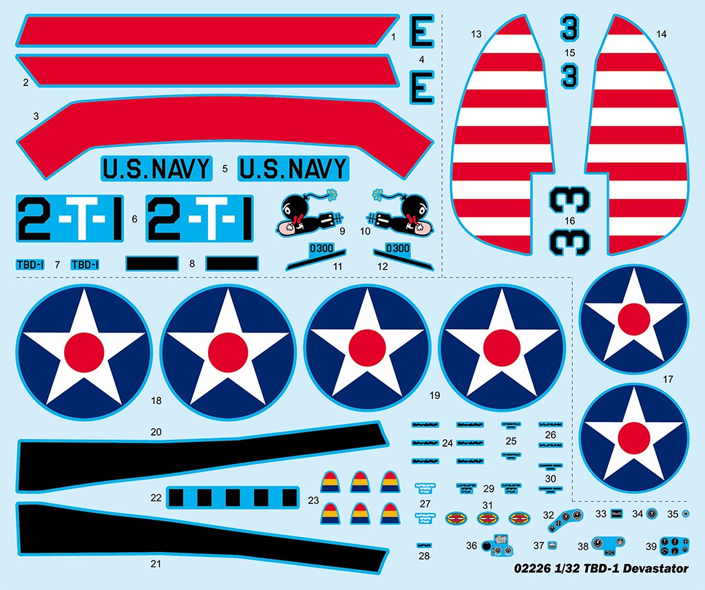Trumpeter 02226 Douglas TBD-1 Devastator 1/32 – image 3