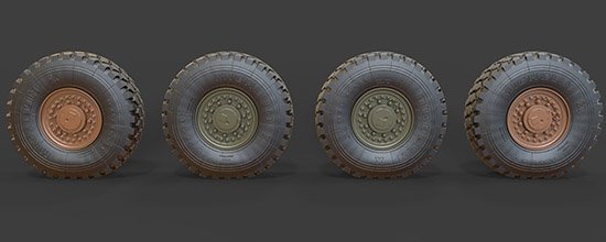 Eureka XXL ER-3554 – Sagged Wheel Set for KTO Rosomak 1/35 – immagine 2