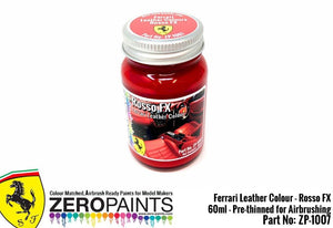 Zero Paints ZP-1007ROSSOFX Ferrari Rosso FX Leather Color Paint 60ml