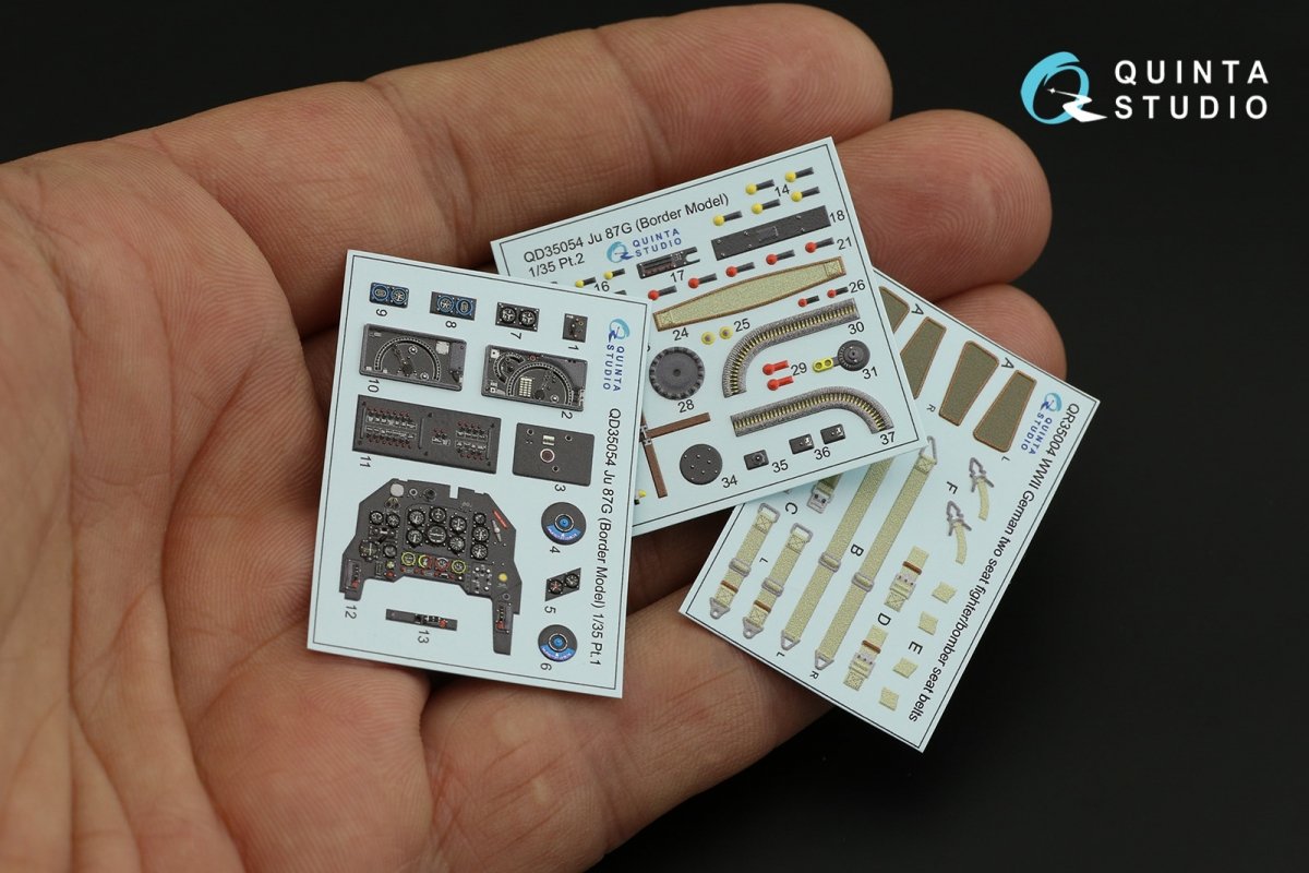Quinta Studio QD35054 Ju 87G 3D-Printed &amp;amp; colored Interior on decal paper ( Border Model ) 1/35 – immagine 11