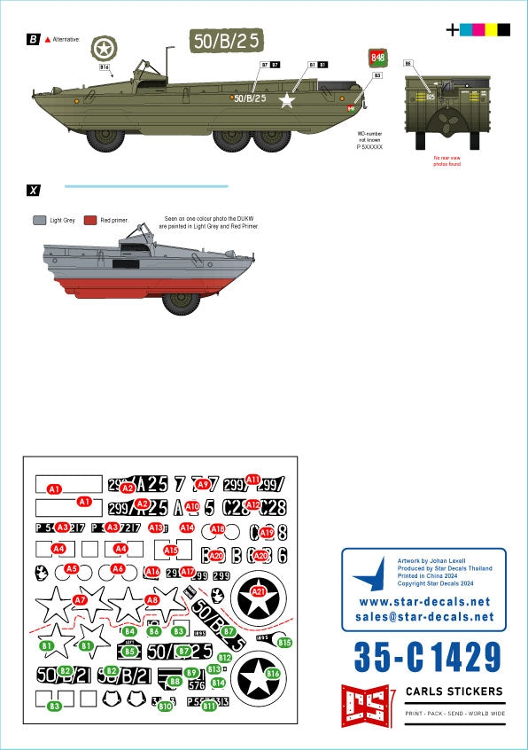 Star Decals 35-C1429 D-Day DUKW. British Amphibians # 1. 50 Coy (GT) and 299 Coy. (GT) RASC. 1/35 – image 2
