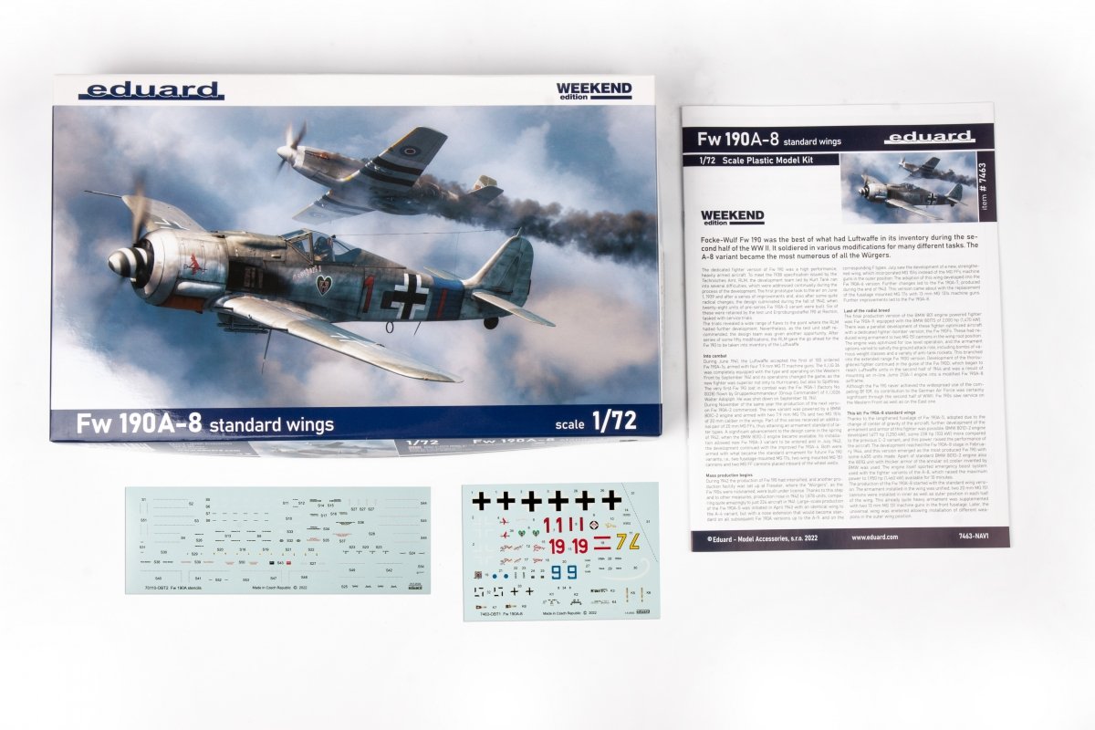 Eduard 7463 Fw 190A-8 standard wings 1/72 – immagine 3