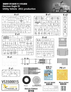 Vespid Models VS350001S German Utility Vehicle 2011 Production Eagle IV ( DELUX EDITION ) 1/35 – zdjęcie 2