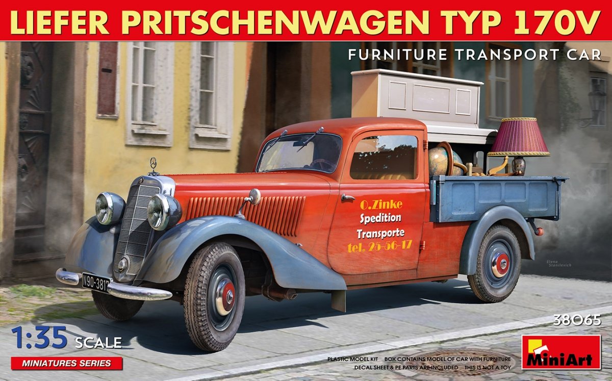 MiniArt 38065 LIEFER PRITSCHENWAGEN TYPE 170V. FURNITURE TRANSPORT CAR 1/35