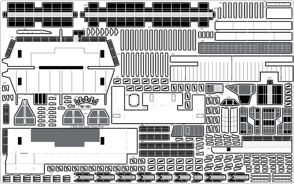 Pontos 35005F1 USS CV-14 Toconderoga 1944 Detail Up Set 1/350 – obrázek 18