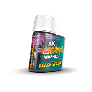 AK Interactive AK14201 BLACK WASH – SÉRIE WARGAME 35 ml