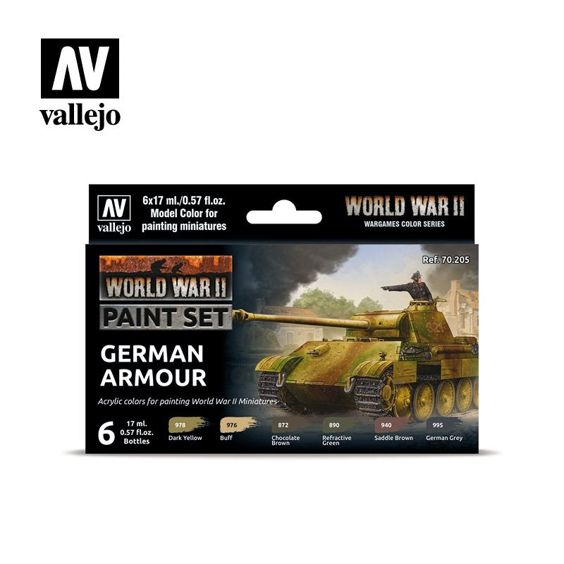Vallejo 70205 Blindés allemands de la Seconde Guerre mondiale 6x17ml