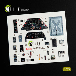 KELIK K35021 AH-1G COBRA INTERIOR 3D DECALS FOR ICM KIT 1/35 – Bild 2