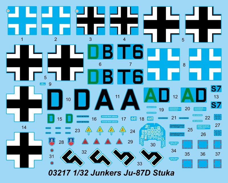 Trumpeter 03217 Junkers Ju-87D Stuka – immagine 3