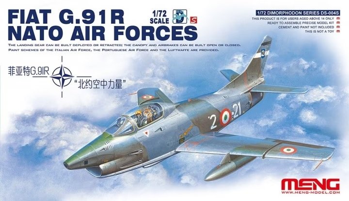 Maquette Meng DS-004S Fiat G.91 R Forces aériennes de l&amp;#39;OTAN 1/72