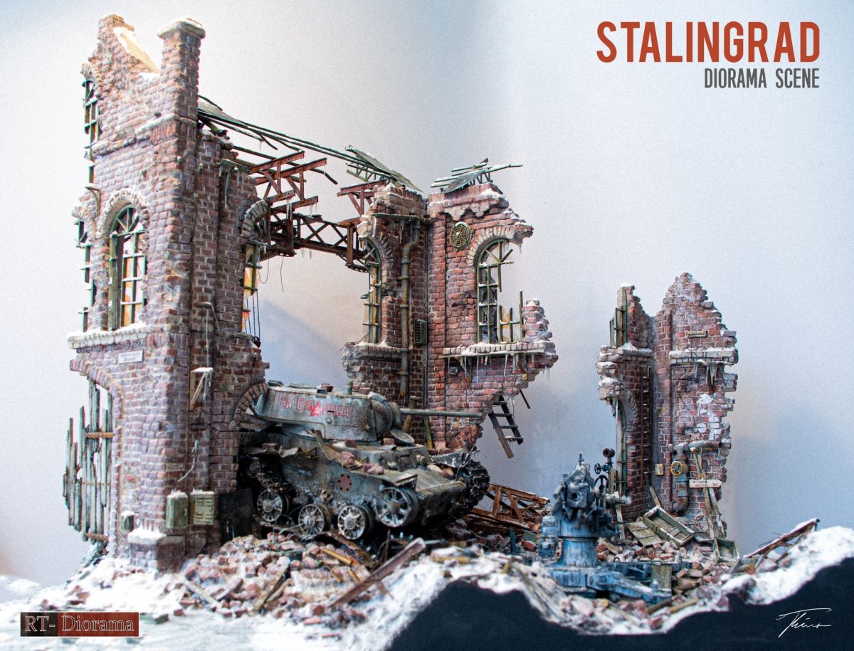 RT-Diorama 35303 Diorama-Base: &amp;quot;Stalingrad tractor factory&amp;quot; 1/35 – Bild 3
