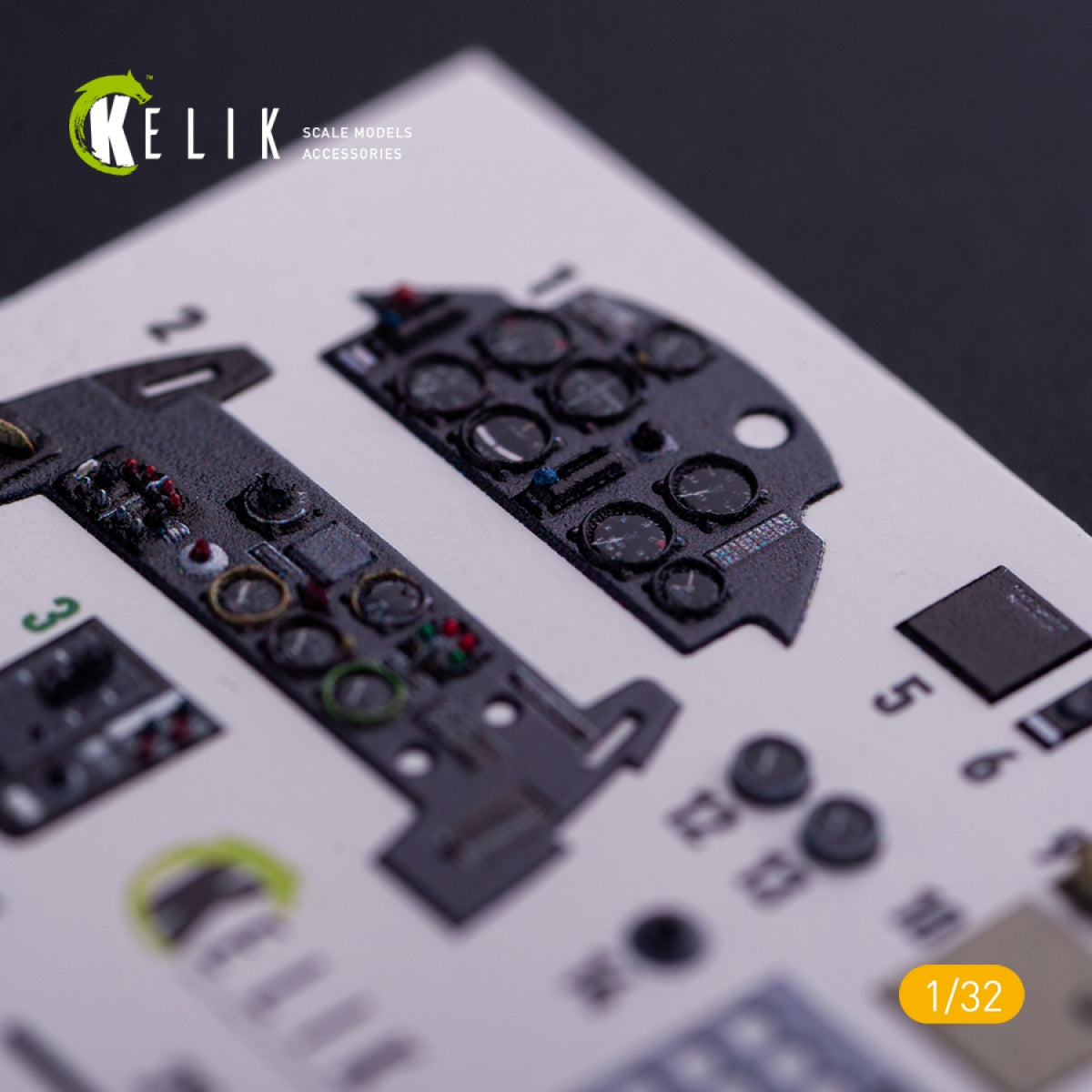 KELIK K32020 BF-109 E - Interior 3D Decal with 3D printed parts for Trumpeter kit 1/32 – Bild 9