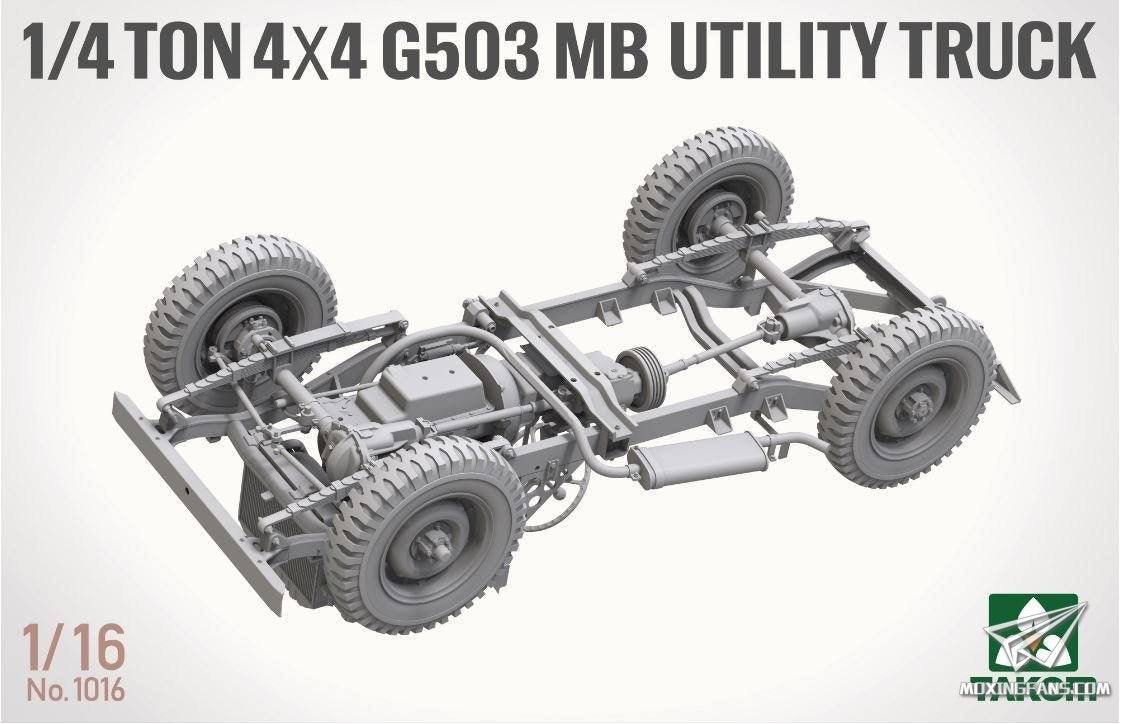 Takom 1016 1/4 ton 4×4 G503 MB Utility Truck (Jeep Willys) 1/16 – image 6