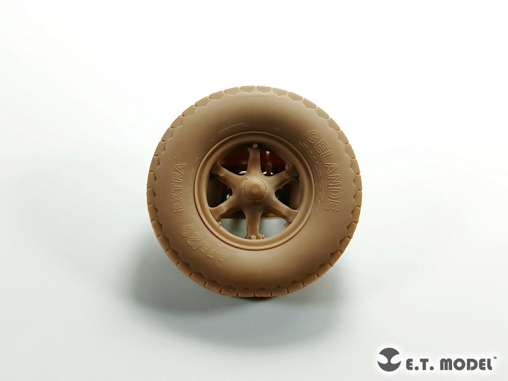ET Model P35-134 WWII German Sd.Kfz.7(8t) Sagged Front Wheels &amp;amp; Spare Wheel Type.3 for Dragon / Trumpeter kit 1/35 – Bild 4
