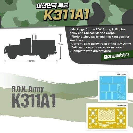 Academy 13551 ROK Army K311A1 1/35 – Bild 3