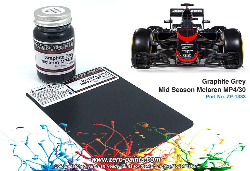 Zero Paints ZP-1333 Mclaren MP4/30 Graphite Gray Mid Season Paint 60ml (Ebbro)