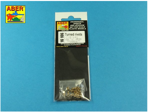 Aber 16106 Turned rivets 0.9 x1.3 x 0.5mm 40 pcs. (1/16) – Bild 2