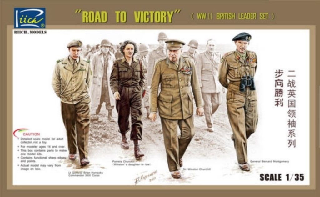 Riich Models RV35023 - WWII British Leader Set &amp;quot;Road to Victory&amp;quot; 1/35