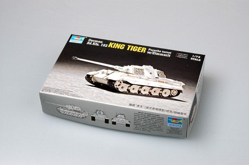 Trumpeter 07292 King Tiger Porsche Turret w/Zimmerit 1/72 – image 3