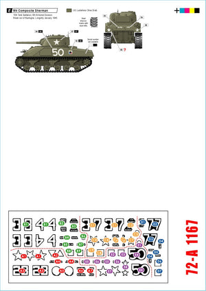 Star Decals 72-A1167 US 6th Armored Division 1. The Super-Sixth in Europe 1944-45. Sherman Mix 1/72 – image 2