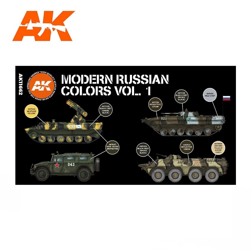AK Interactive AK11662 3G MODERN RUSSIAN COLORS VOL 1 6x17 ml – image 2