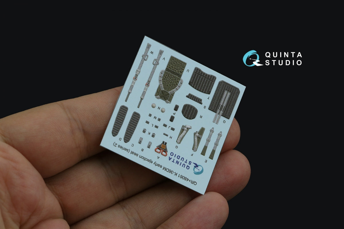 Quinta Studio QR+48061 K-36DM Series2 (early) ejection seat (for MiG-29, MiG-31, Su-27, Su-33 aircraft until 2007) (All kits) 1/48 – immagine 4