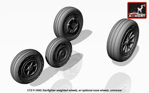 Armory Models AW72312 F-104G Starfighter wheels w/ optional nose wheels 1/72 – image 2