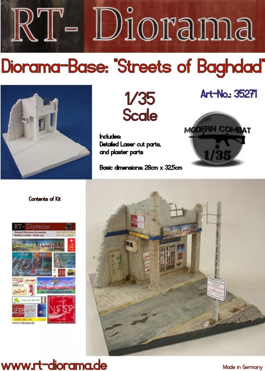 RT-Diorama 35271 Diorama-Base: &amp;quot;Streets of Baghdad&amp;quot; 1/35