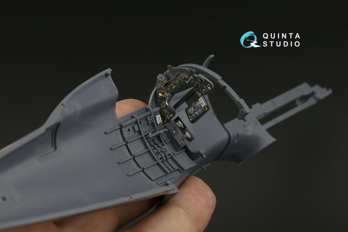 Quinta Studio QD32201 Macchi MC.202 Folgore Early 3D-Printed &amp;amp; colored Interior on decal paper (Italeri) 1/32 – Bild 4