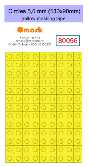 Omask 80056 Circles 5,0 mm (130x90mm) yellow masking tape
