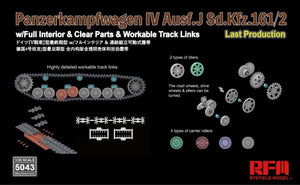 Rye Field Model 5043 Panzerkampfwagen IV Ausf.J Sd.Kfz.161/2 (w/full interior&amp;amp;clear parts&amp;amp;workle track links) 1/35 – obrázek 5