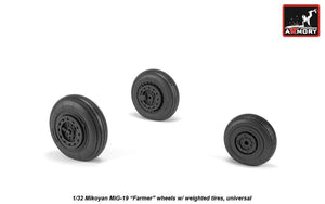 Armory Models AW32012 Mikoyan MiG-19 Farmer wheels w/ weighted tires 1/32 – image 2