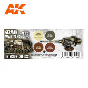 AK Interactive AK11688 3G GERMAN WWII TANK INTERIOR COLORS 4x17 ml – image 2