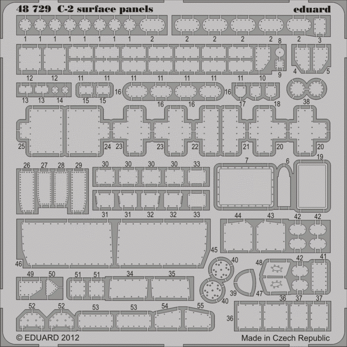Eduard 48729 C-2 surface panels SA 1/48 KINETIC MODEL