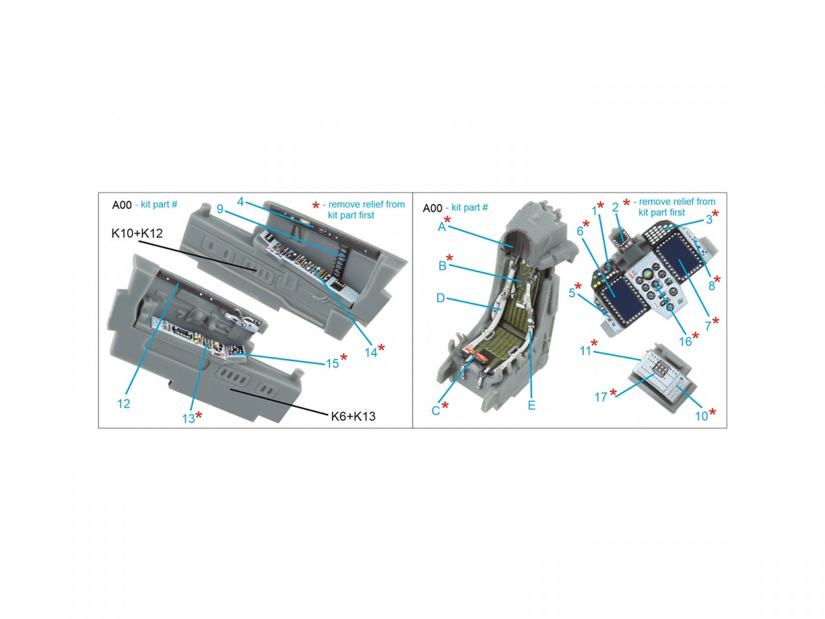 Quinta Studio QD72161 MiG-29SMT 3D-Printed &amp;amp; colored Interior on decal paper (GWH) 1/72 – Bild 2