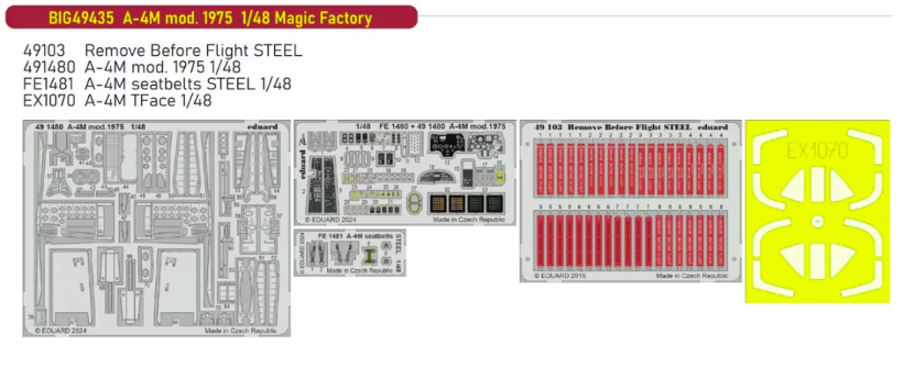 Ensemble de détails Eduard BIG49435 A-4M Mod. 1975 pour maquette Magic Factory au 1/48 – image 2