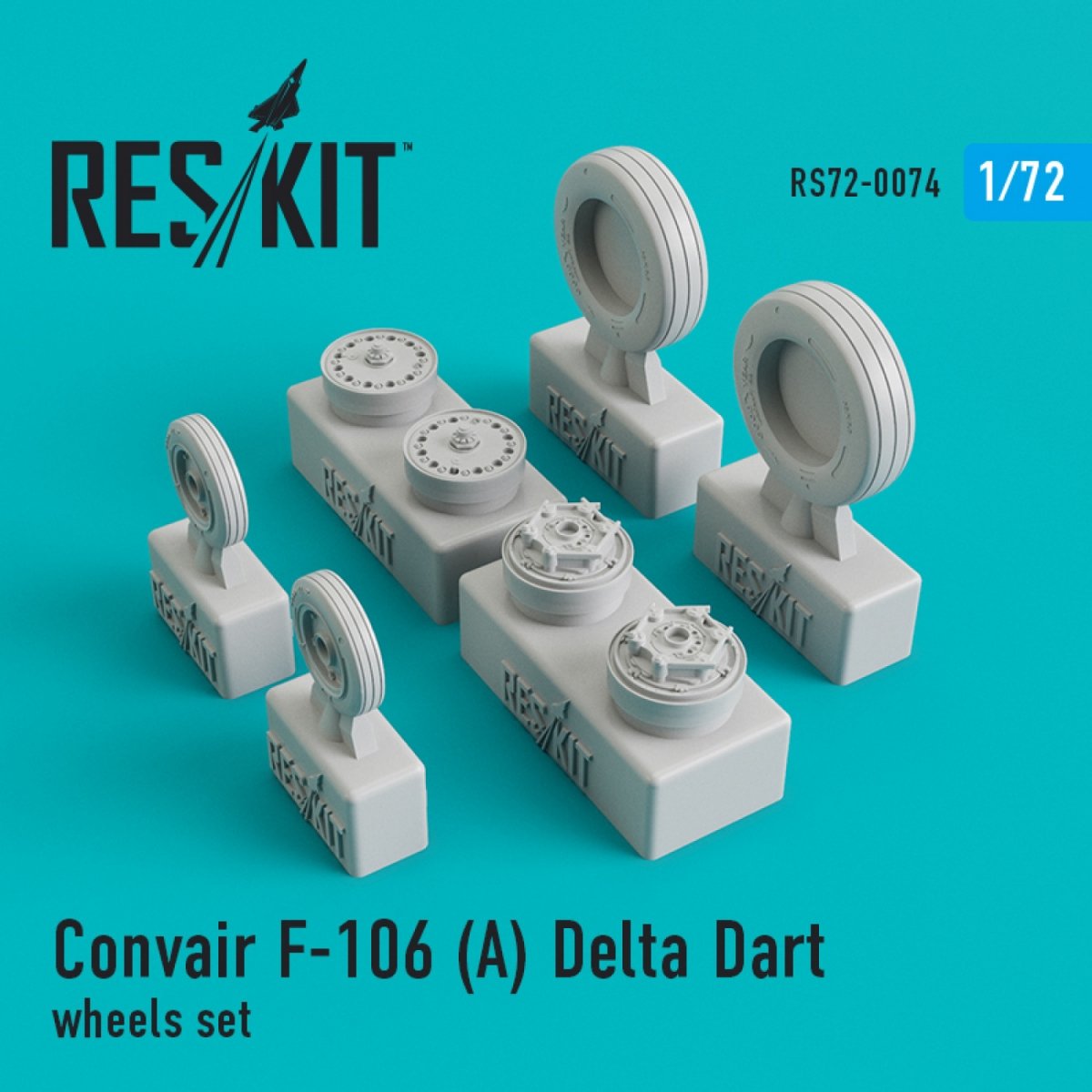 RESKIT RS72-0074 F-106А &amp;quot;DELTA DART&amp;quot; WHEELS SET 1/72