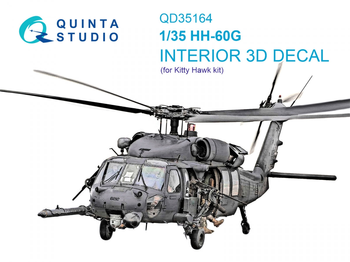 Quinta Studio QD35164 HH-60G Pave Hawk 3D-Printed & coloured Interior on decal paper (Kitty Hawk) 1/35