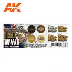 AK Interactive AK11644 WWI BRITISH COLORS MODULATION SET 4x17 ml – zdjęcie 2