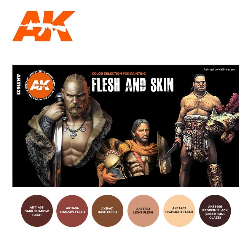AK Interactive AK11621 FLESH AND SKIN COLORS – image 2