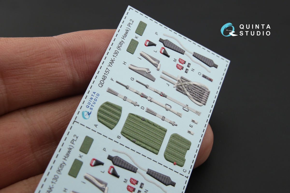 Quinta Studio QD48157 Yak-130 3D-Printed colored Interior on decal paper (for KittyHawk kit) 1/48 – Bild 6