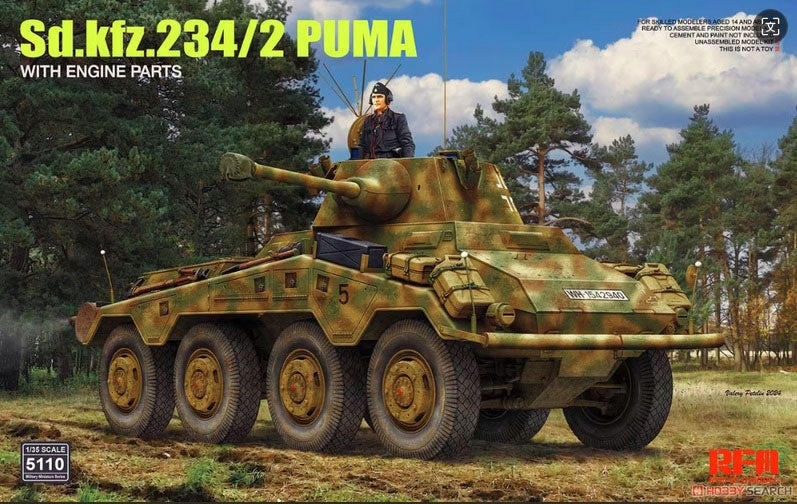 Voyager Model PE351300 WWII German Sd.Kfz 234/2 PUMA Upgrade Set For RFM 5110 1/35 – image 2