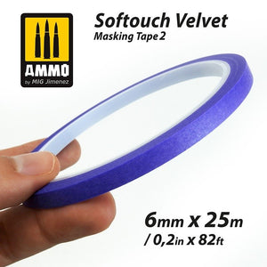 AMMO of Mig Jimenez 8241 SOFTOUCH VELVET MASKING TAPE 2 (6mm X 25M) – obrázek 2