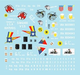 Star Decals 35-C1232 US 37th Tank Battalion 1/35 – obrázek 3