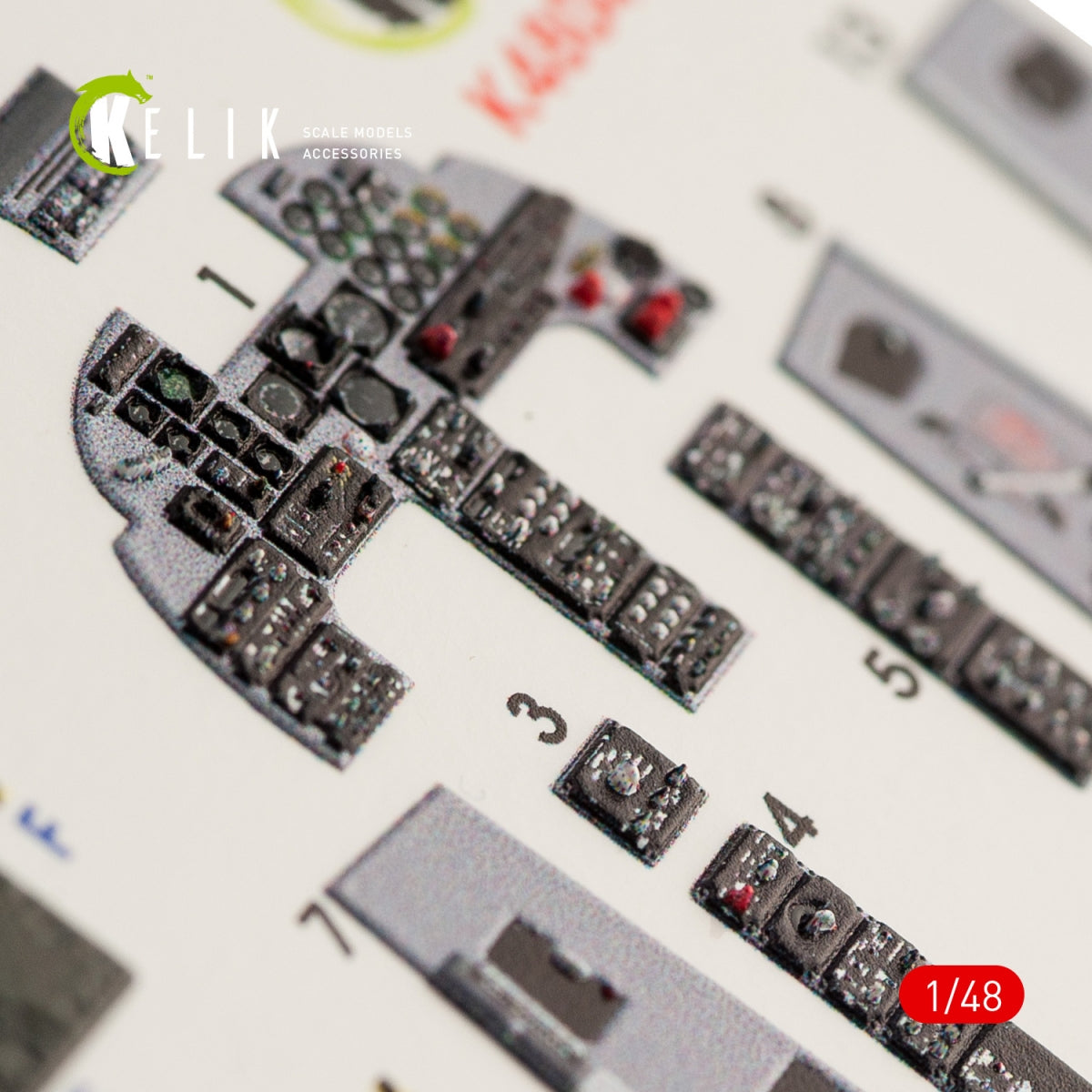 KELIK K48041 F-5B FREEDOM FIGHTER INTERIOR 3D DECALS FOR KINETIC KIT 1/48 – image 4