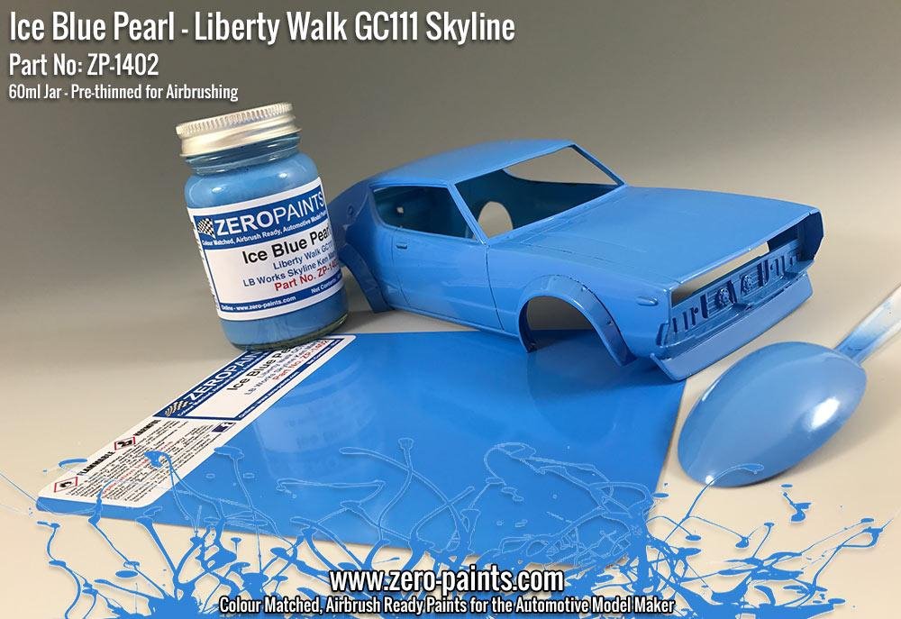 Peinture Zero Paints ZP-1402 - Bleu Glacé nacré pour Liberty Walk GC111 Skyline (Ken Mary) 60 ml