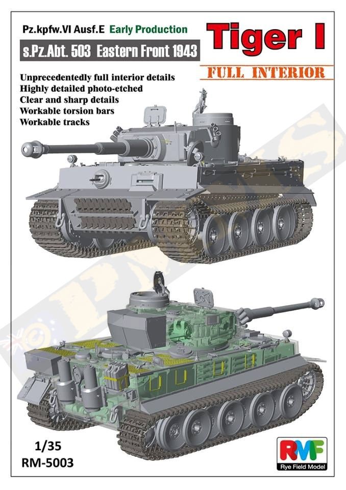 Rye Field Model 5003 Pz.kpfw.VI Ausf. E Tiger I Early Production (full interior) – obrázek 3