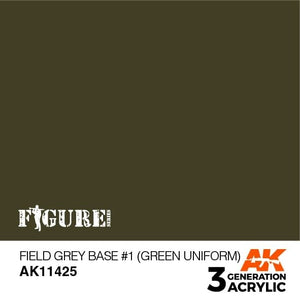 AK Interactive AK11425 Field Gray Base #1 (Green uniform) 17ml