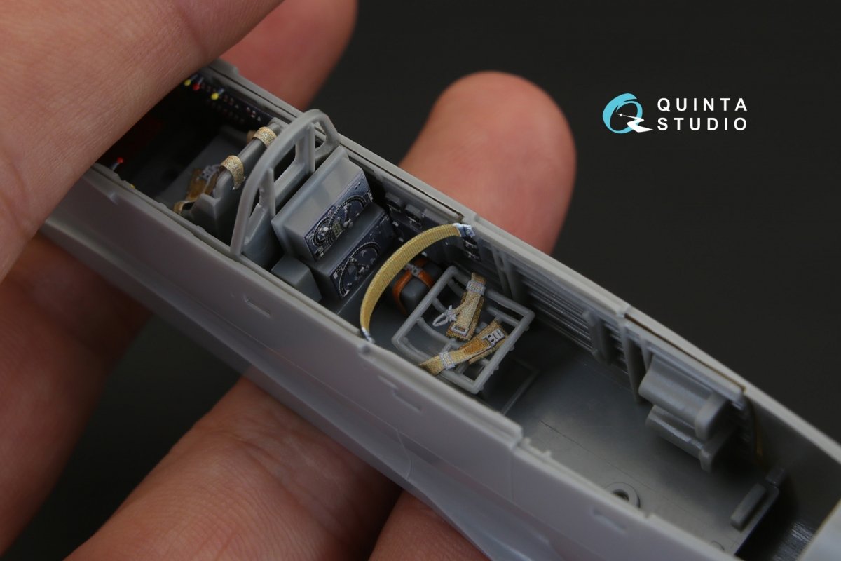 Quinta Studio QD48092 Ju 87D/G 3D-Printed &amp;amp; colored Interior on decal paper (for Hasegawa kit) 1/48 – image 5